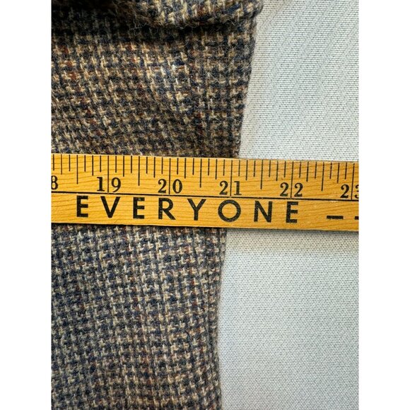 Gokeys Mens Wool Tweed Blazer Elbow Patches & Leather Buttons 42A Brown - Picture 13 of 16